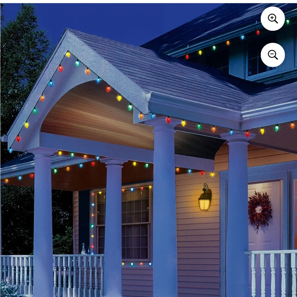 Holiday Time Set of 100 Multicolor C9 Lights, 59.6 Ft length